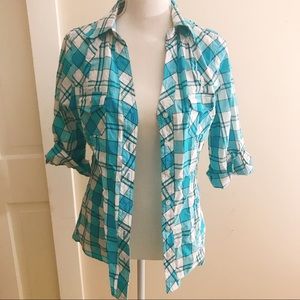 Plaid Button Down Top
